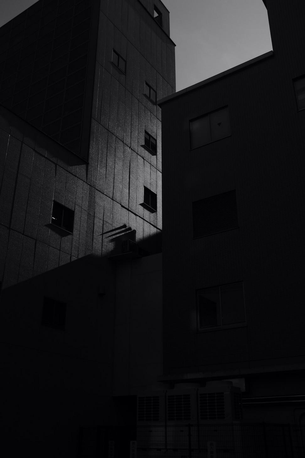 Contemporary dark house exterior